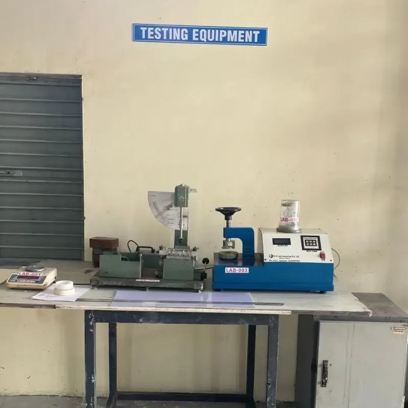Quality inspection of corrugated packaging at Ayan Craftfold manufacturing facility