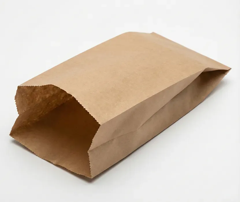 Custom kraft paper bags for retail grocery bakery and food businesses